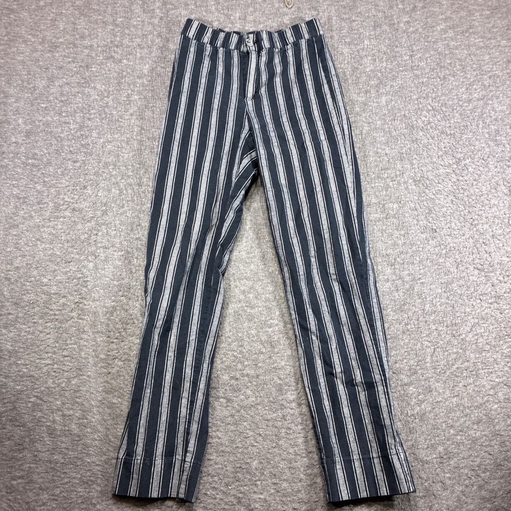 Brandy Melville Striped Pants Womens‎ Small Navy Blue White Trousers